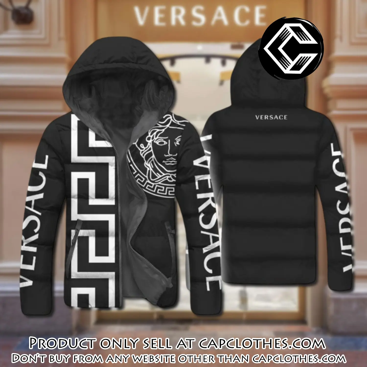 Versace downfilled coat ultralight down jacket outdoor jacket warm outwear dfj1024 cc0103051